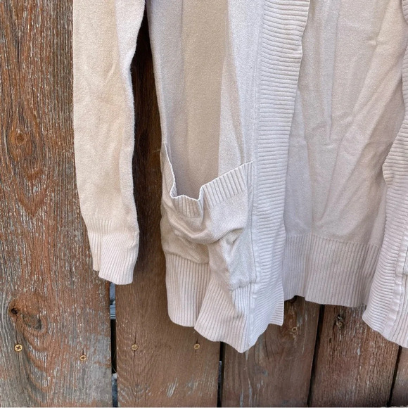 STACCATO Women’s Cream Cardigan Open Front Pockets Size Medium - Picture 5 of 12